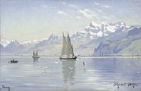 Monsted, Peder Mork - View of Lake Vevey